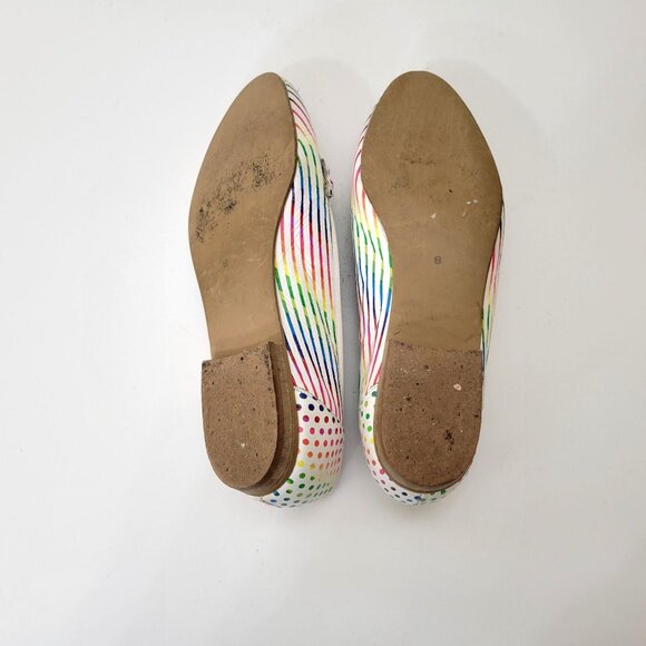 Vintage L J Simone New York  Rainbow Beaded Loafers - Picture 7 of 8